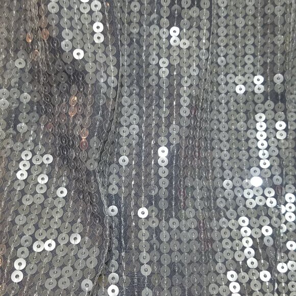 NWT SILVER DEGRADE SEQUIN MIDI SLIP DRESS - Picture 8 of 10
